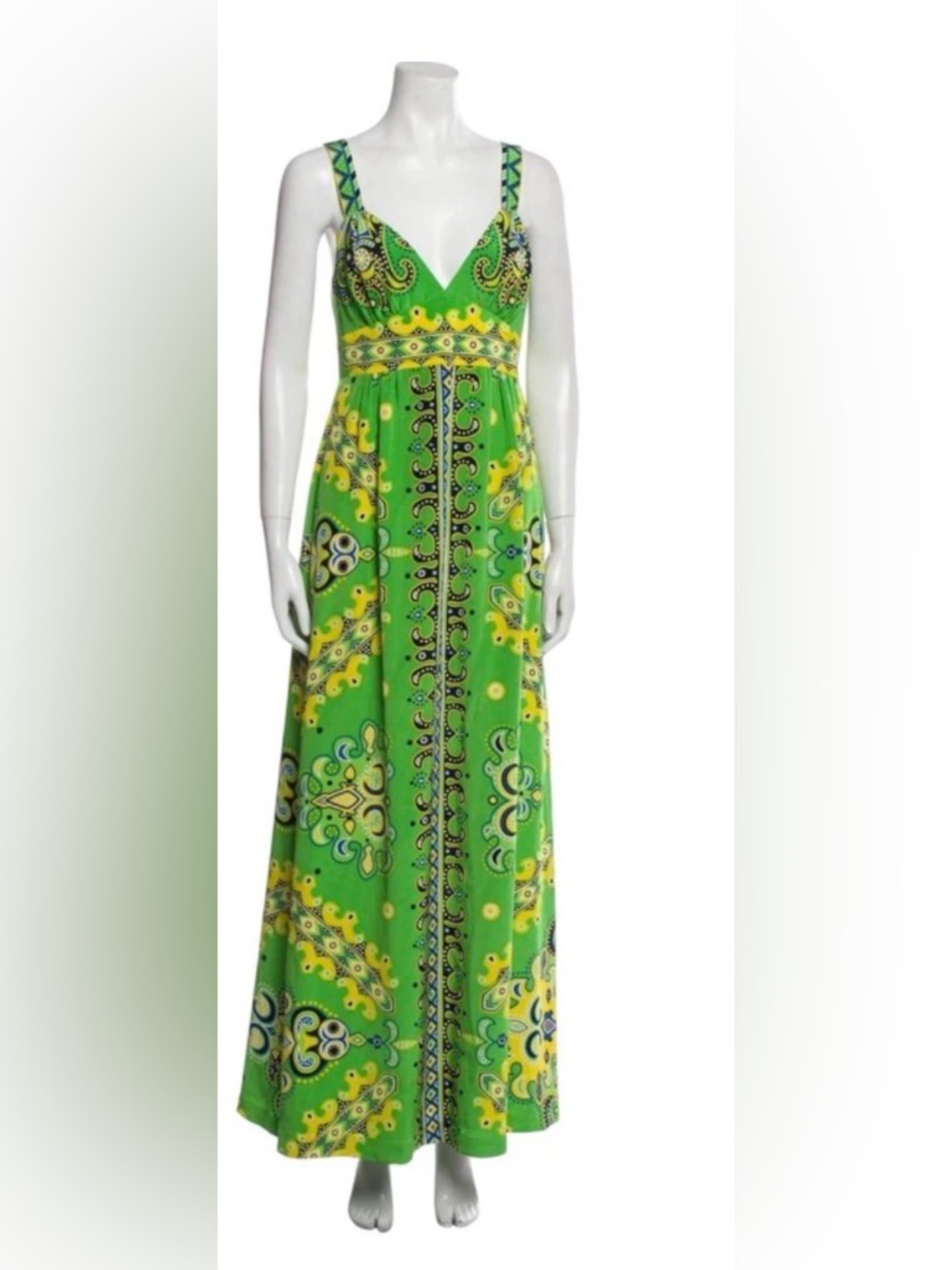 TIBI New York 100% Silk Mod Print Maxi Dress Sz 4